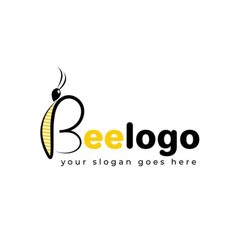 Letter B For Bee Logo Design Vector On White Background Vector