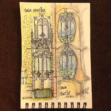 Vine a la trobada d Urban Sketchers a la Mansana de la Discòrdia