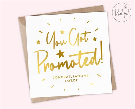 Personalised You Got Promoted Card Promotion Card New Job - Etsy