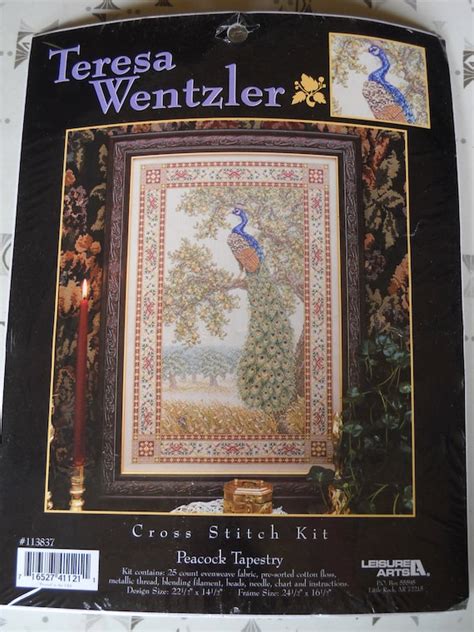 Teresa Wentzler Cross Stitch Kit Peacock Tapestry Leisure Arts