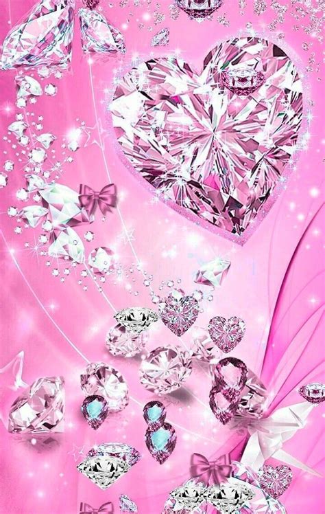 Pin By Eleftheria Merkoulidi On Beautiful Elegant Wallpaper Pink Diamond Wallpaper Heart