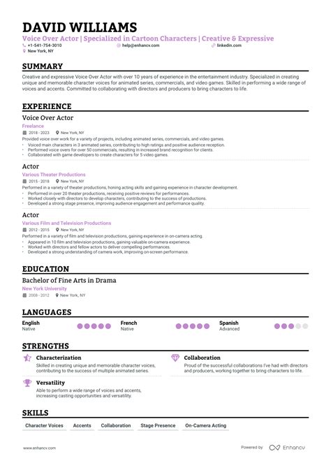 5 Actor Resume Examples Guide For 2023