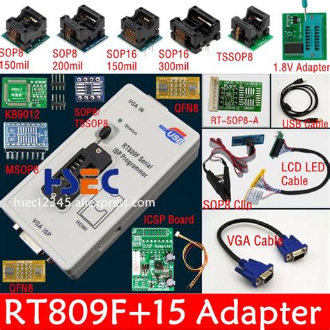 Newest Original Rt809f Serial Isp Programmer With Sop8 Adapter Bios