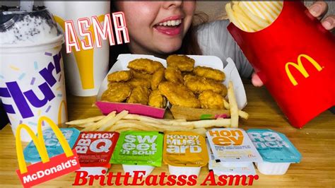 Asmr Mcdonalds Chicken Nuggets Fries Oreo Mcflurry Mukbang Eating