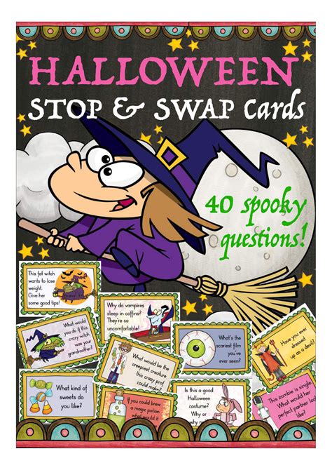 Stop Swap Cards Creative Speaking And Writing Halloweengreat For