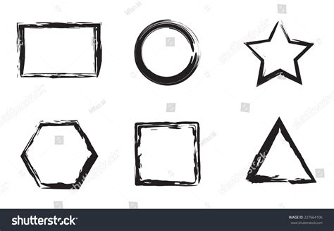 Set Grunge Shapes Vector Illustration Stock Vector Royalty Free