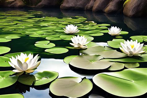 Ethereal Elegance White Lotus Flowers In 4k A Symbol Of Purity And