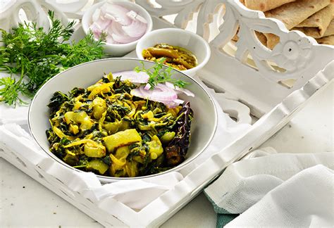 Methi Turai Ki Sabzi Fenugreek Leaves And Ridge Gourd Stir Fry By