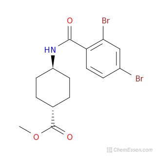 Methyl 4 2 4 Dibromobenzene Amido Cyclohexane 1 Carboxylate Structure