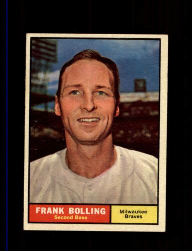 Frank Bolling Topps Braves Ebay