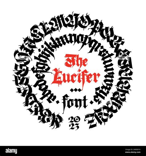 Modern Gothic Full English Alphabet Vector Medieval Uppercase And
