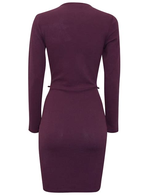 Miss Selfridge M1ss S3lfridge Purple Asymmetric Wrap Midi Dress