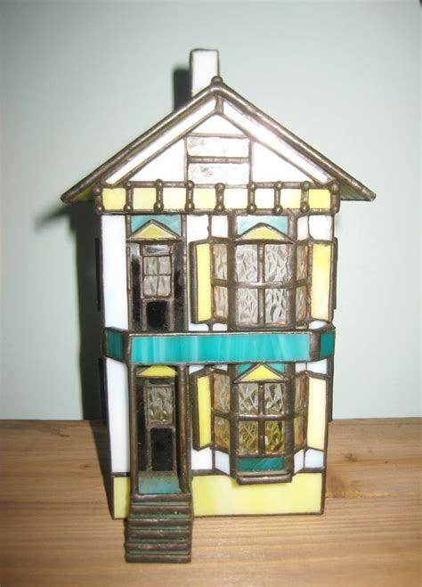 Tailors Townhouse Forma Vitrum Vitreville Village Lamp Light House Stained Glass Stained Glass