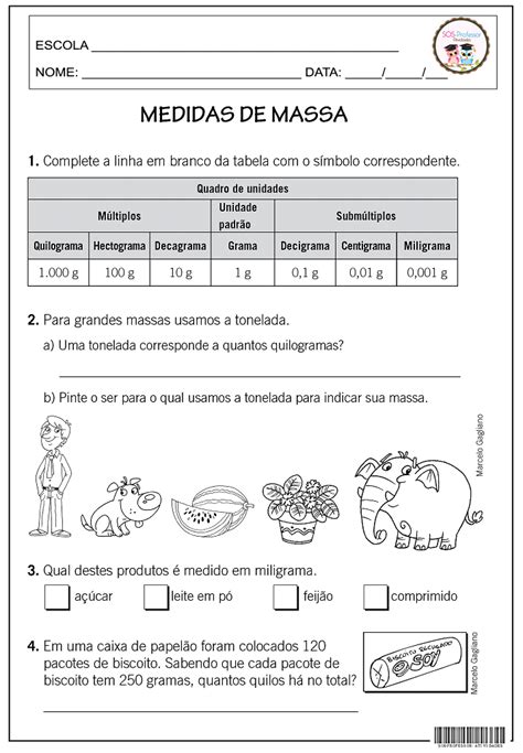 Sosprofessor Atividades Medidas De Massa