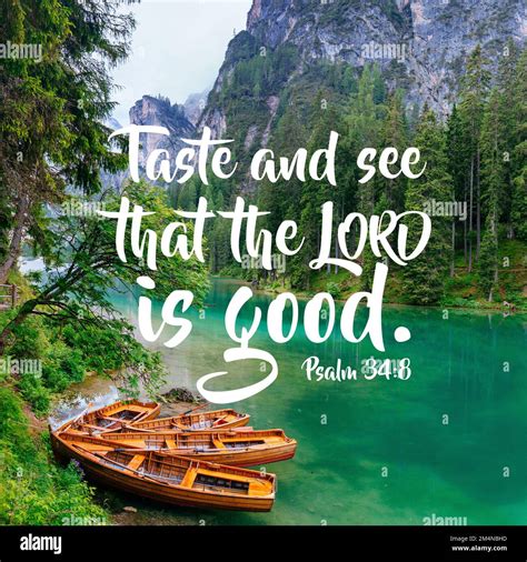 Psalm Taste And See That The Lord Is Good Stock Photo Alamy