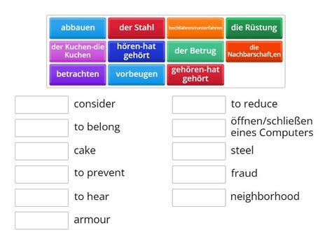 Wortschatz Match Up