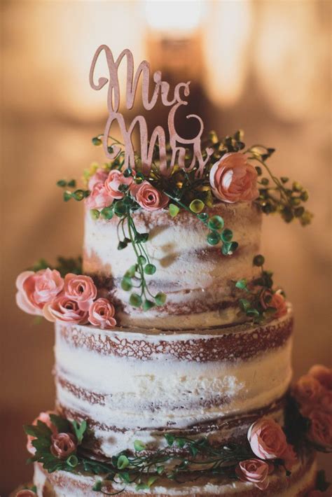 The Perfect Gold Mr Mrs Cake Topper For Your Elegant Blush Pink