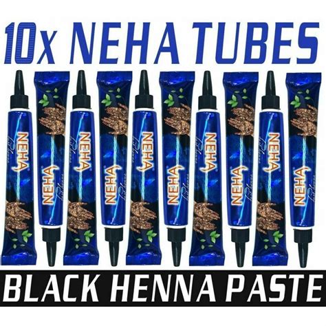 1x Henna Tube Mehndi Cone Natural Neha Black Herbal Temporary Tattoo