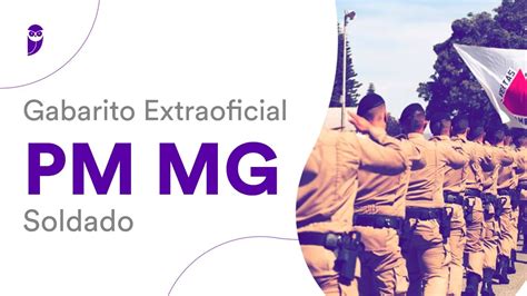 Gabarito Extraoficial Pm Mg Soldado Youtube