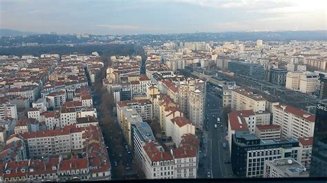 Time lapse Lyon aerial view from Oxygen Tower Tour Oxygène