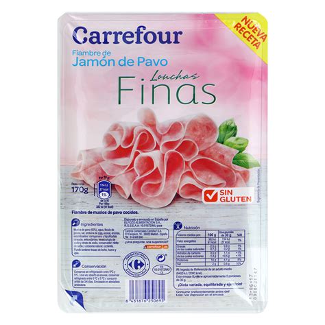 Jam N De Pavo Finas Lonchas Carrefour Sin Gluten G Carrefour