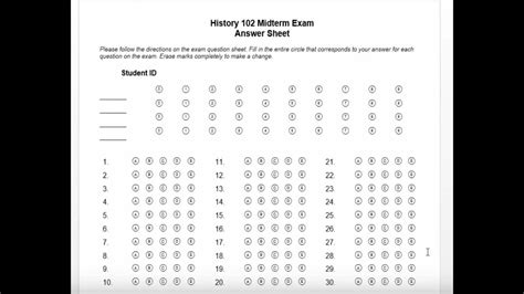 How To Create A Multiple Choice Test Answer Sheet In Word For Remark