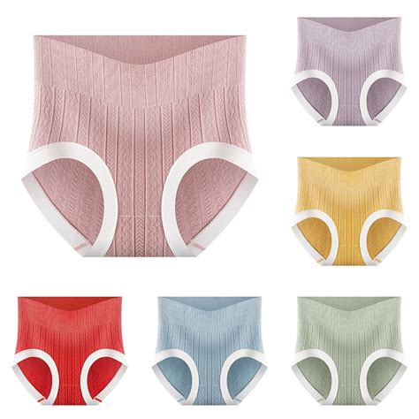 Viadha Women S Cotton Underwear Traceless Briefs Graphene Crotch High