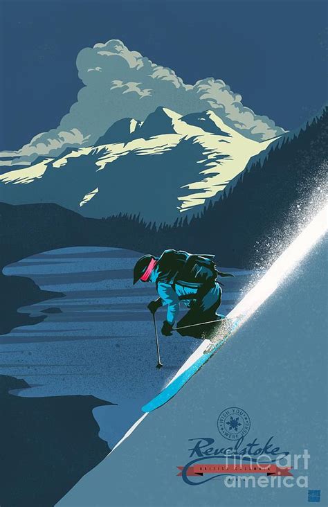 Retro Revelstoke Ski Poster Painting By Sassan Filsoof Pixels