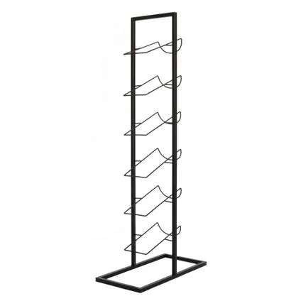 Svenska Living Wijnrek 6 Flessen Zwart Metaal 38 X 84 X 18 Cm