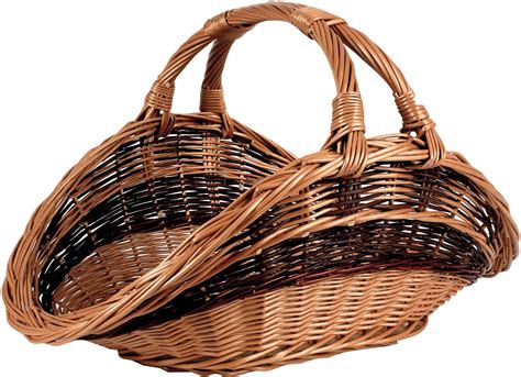 Panier à bûches en osier buff bicolore AUBRY GASPARD Jardindeco