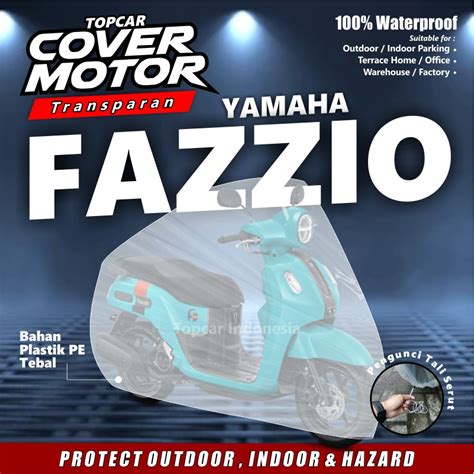 Jual Topcar Cover Motor Transparant Fazzio Yamaha Plastik Waterproof