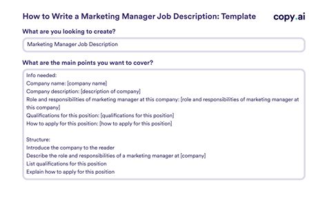 Marketing Manager Job