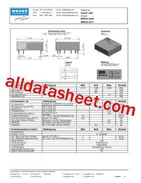 Mre A De Datasheet Pdf Meder Electronic