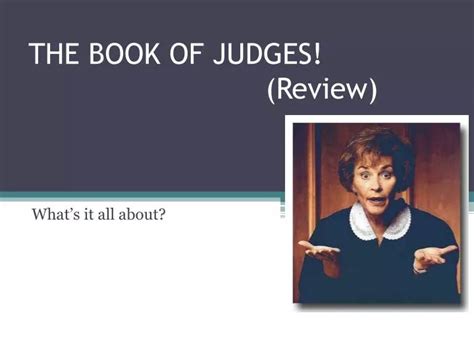 PPT - THE BOOK OF JUDGES! (Review) PowerPoint Presentation, free ...