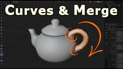 Blender 2 8 Curve Modeling Merge Objects Beginners Crash Course