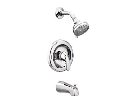 Moen Adler Single Handle 4 Spray Tub And Shower Faucet In Chrome Valve