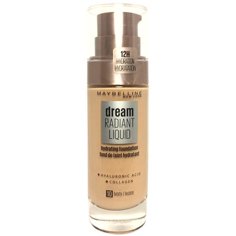 Maybelline Dream Radiant Liquid Foundation 10 Ivory £599