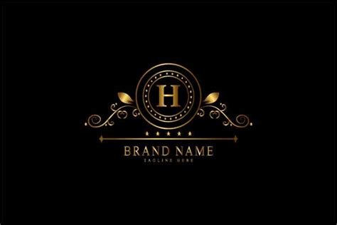 Monogram Logo Letter H Premium Luxury Gold 750094