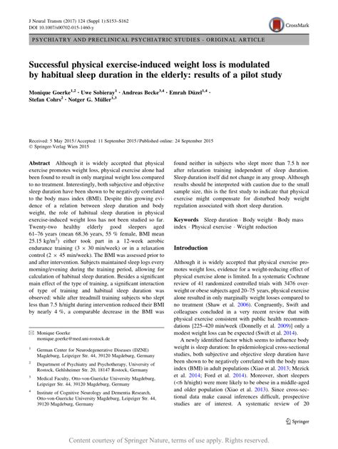 Successful Physical Exercise Induced Weight Loss Is Modulated By