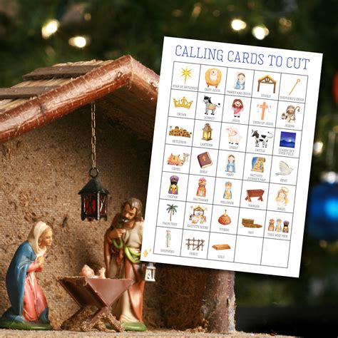 Nativity Bingo Game Printable Nativity Game Activity Christian