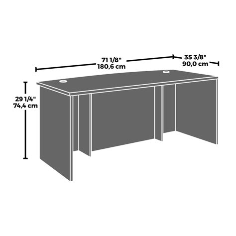 Affirm Bowfront Executive Desk Hudson Elm Sauder