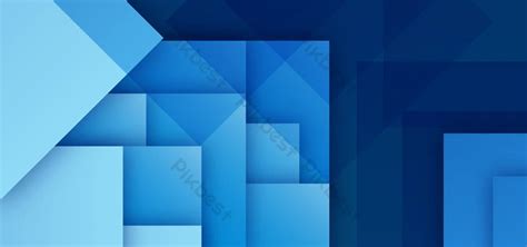 Blue Color Block Background Technology Geometric Square Rectangle Three ...