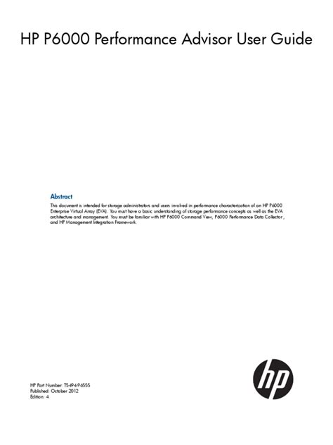 HP P6000 Performance Advisor User Guide PDF | PDF | Databases ...