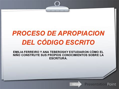 Apropiación Del Código Escrito