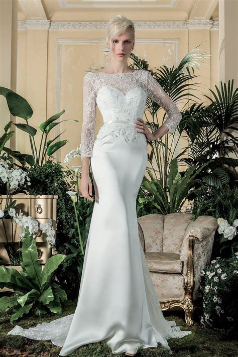 Valentini Fulvia V Abito Da Sposa A Sirena In Raso Satin Corpino