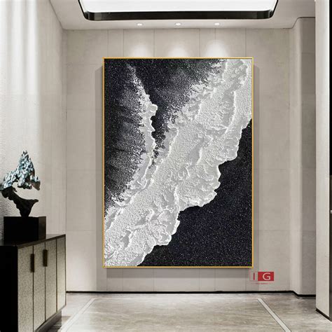 Black Textured Wall Art Black And White Abstract Art Black And Etsy