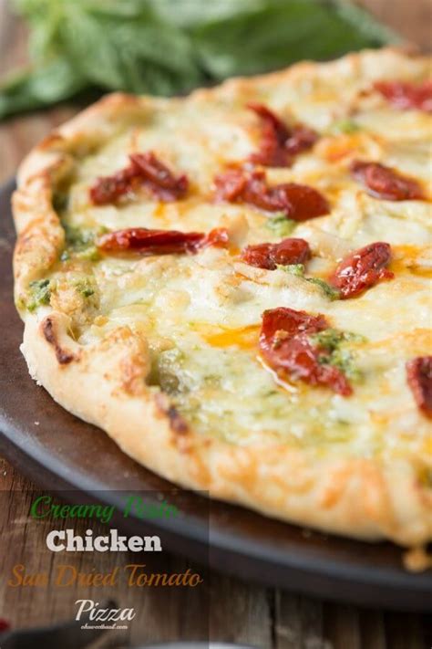 Creamy Pesto Chicken Pizza Oh Sweet Basil