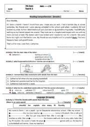 End Term Test Th Form Esl Worksheet By Meweheb