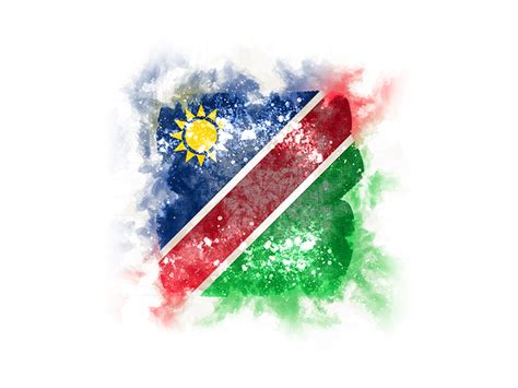 Square Grunge Flag Illustration Of Flag Of Namibia