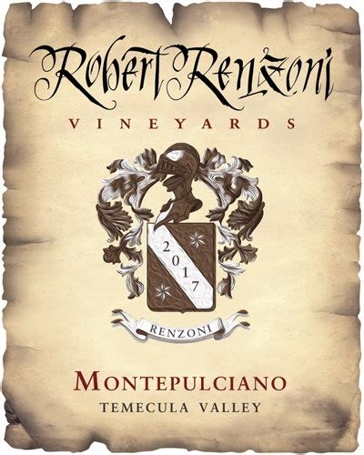 Robert Renzoni 2017 Montepulciano Temecula Valley Rating And Review